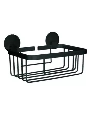 Panier de Douche Auto-Adhésif Rocco Noir - Kleine Wolke