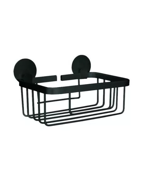 Panier de Douche Auto-Adhésif Rocco Noir - Kleine Wolke