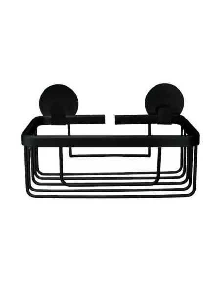 Panier de Douche Auto-Adhésif Rocco Noir - Kleine Wolke