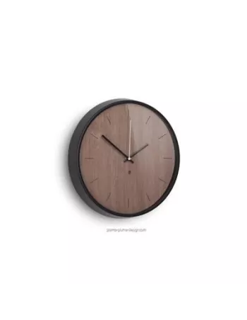Horloge Murale silencieuse en bois et métal  - Madera - Noyer noir 2
