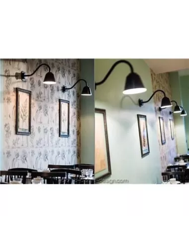 Applique Murale Extérieur Rétro Bell Black