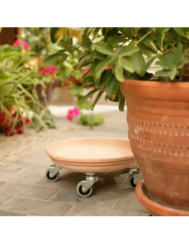 Support pot réglable, à roues - Vario 25 Metal - Flora
