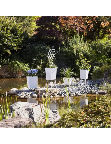 Bac à fleurs en métal - Elevation 30 - Blanc