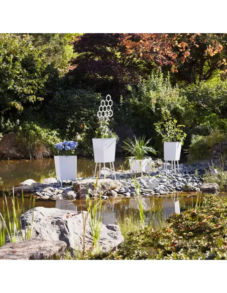 Bac à fleurs en métal - Elevation 30 - Blanc