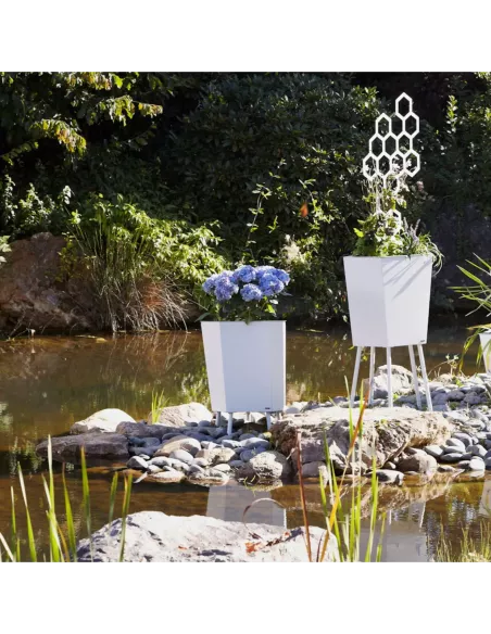 Bac à fleurs en métal - Elevation 50 - Blanc