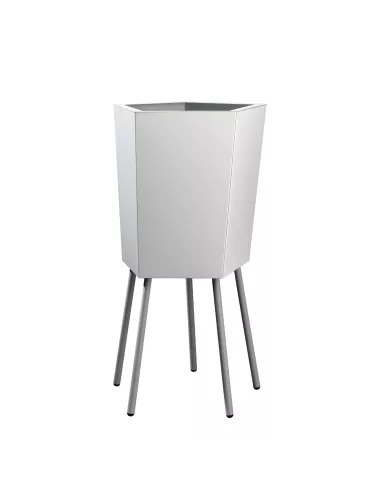 Bac à arbuste en métal - Elevation 60 - Blanc