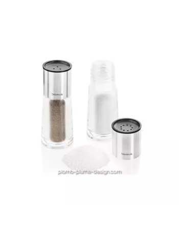Set Salière Poivrière Inox / Verre 2
