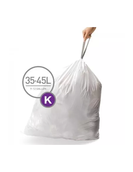 Sac poubelle code K -35-45Litres - Lot de 20 - Simplehuman