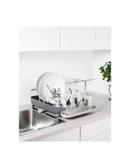 Egouttoir à vaisselle multifonction Acier et Plastique Holster Gris