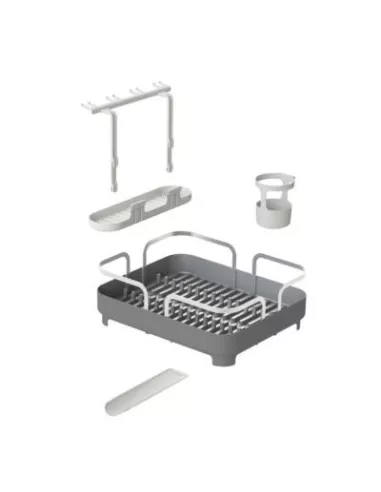 Egouttoir à vaisselle multifonction Acier et Plastique Holster Gris