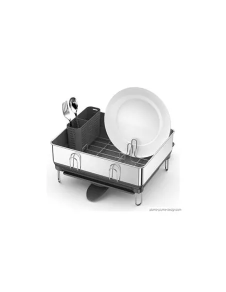 Egouttoir Vaisselle Design Compact - Inox Anti-Traces - Simplehuman