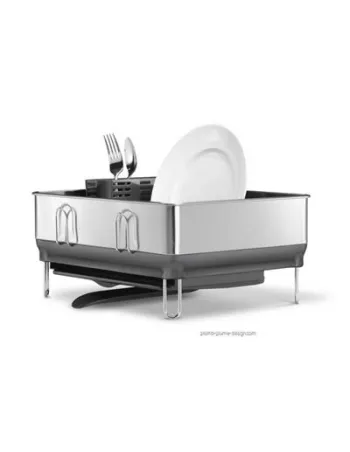 Egouttoir Vaisselle Design Compact - Inox Anti-Traces - Simplehuman 2