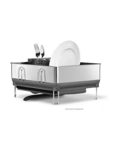 Egouttoir Vaisselle Design Compact - Inox Anti-Traces - Simplehuman