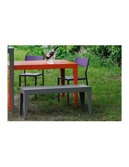 Banc Extérieur Zef 103cm - Acier ou Aluminium