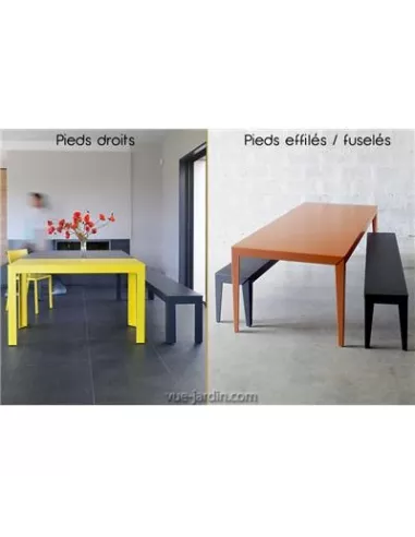 Banc Extérieur Zef 130cm - Acier ou Aluminium