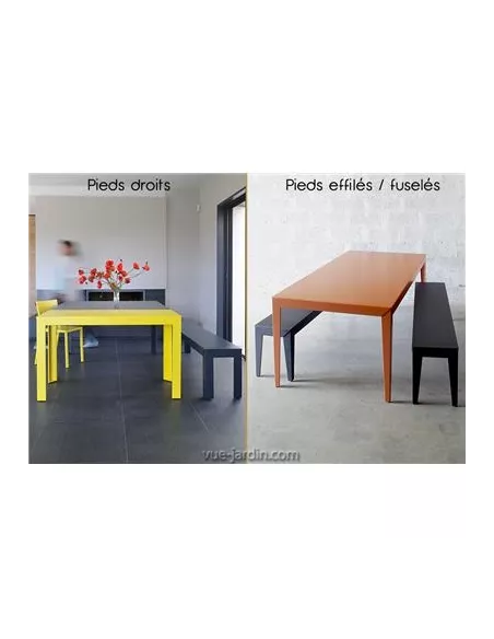 Banc Extérieur Zef 130cm - Acier ou Aluminium