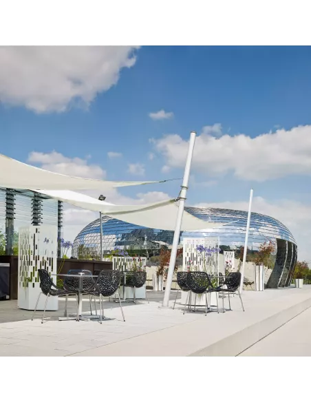 Brise vue jardinière mobile - Elmas 120 - Blanc