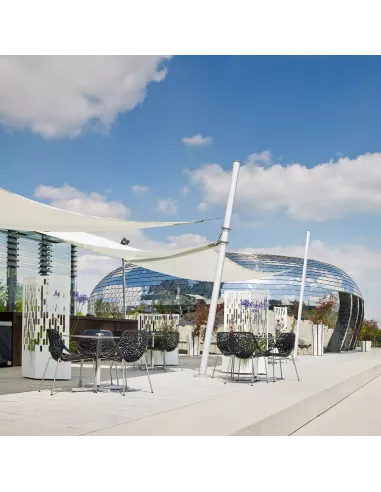 Brise vue jardinière mobile - Elmas 160 - Blanc