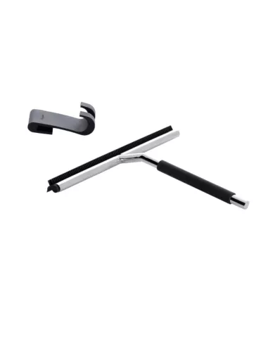 Raclette Douche Lavea Inox Noire Fixation Paroi