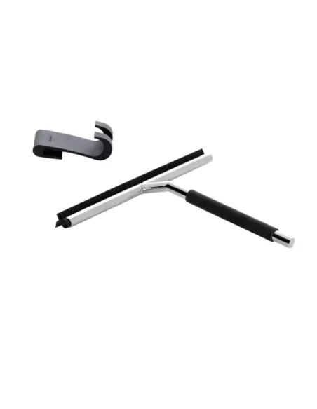 Raclette Douche Lavea Inox Noire Fixation Paroi