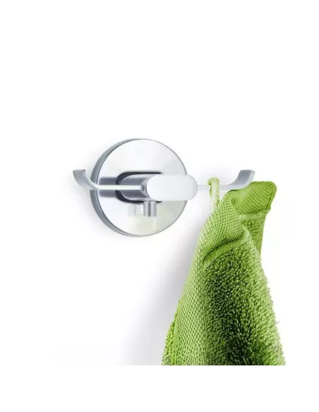 Patère Salle de Bain Murale Double Areo Inox Mat