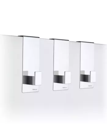 Patère Salle de Bain à poser - Menoto Inox Brillant - lot de 3