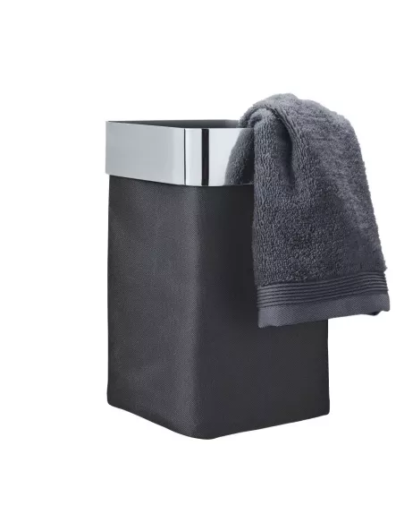 Panier à Linge Mural - Nexio - Inox Poli Brillant / Noir