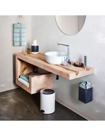 Panier à Linge Mural - Nexio - Inox Poli Brillant / Noir 2