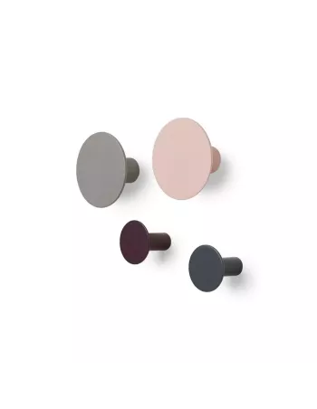 Patère Murale - Ponto - Lot de 4 - Polystone