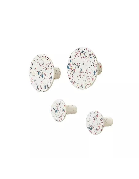 Patère Murale - Ponto Terrazzo - Lot de 4 - Polystone