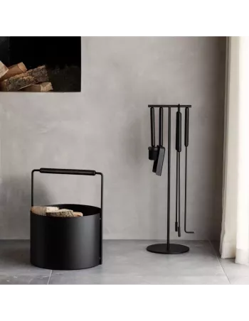 Serviteur Cheminée Design 5 pièces - Ashi - Noir 2