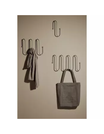 Porte manteaux Mural - Curl L - Gris 2