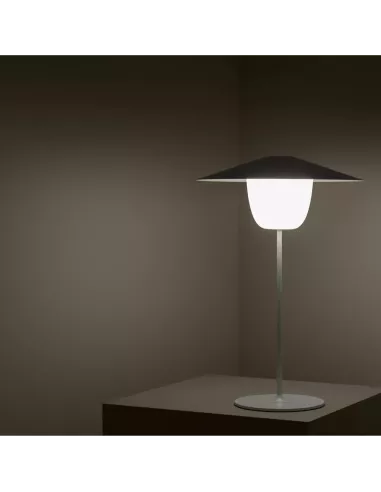 Lampe de Table ou à suspendre à LED rechargeable - Ani - Gris Aimant