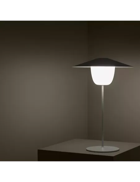 Lampe de Table ou à suspendre à LED rechargeable - Ani - Gris Aimant