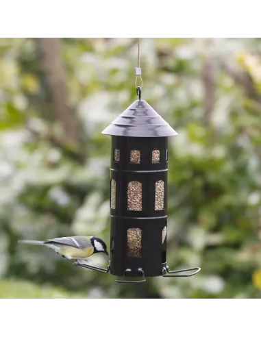 Mangeoire Oiseaux - Combi Graines  - Noire