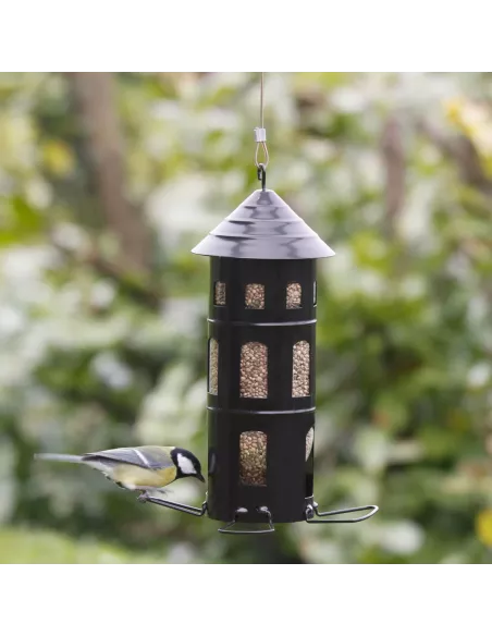 Mangeoire Oiseaux - Combi Graines  - Noire