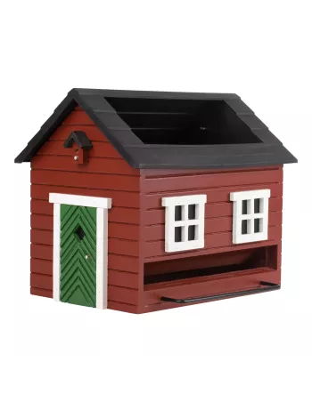 Mangeoire Oiseaux avec Bain - Maison Rouge