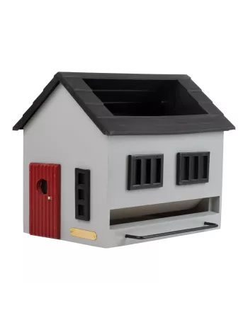 Mangeoire Oiseaux avec Bain - Maison Grise