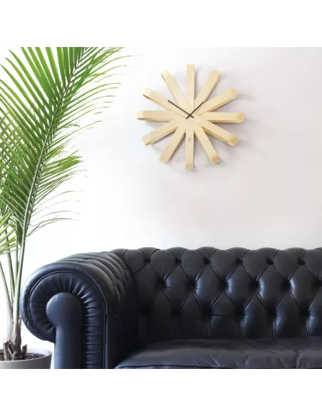 Horloge Murale Design Ribbon wood