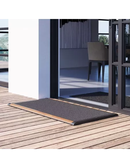 Tapis d'extérieur Luxe en aluminium et teck 120x70cm - Rizz - 4 Couleurs