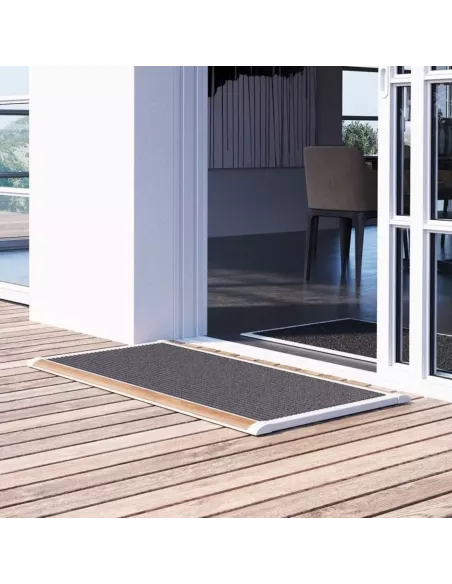 Tapis d'extérieur Luxe en aluminium et teck 120x70cm - Rizz - 4 Couleurs