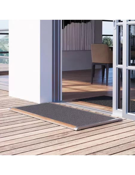 Tapis d'extérieur Luxe en aluminium et teck 120x70cm - Rizz - 4 Couleurs