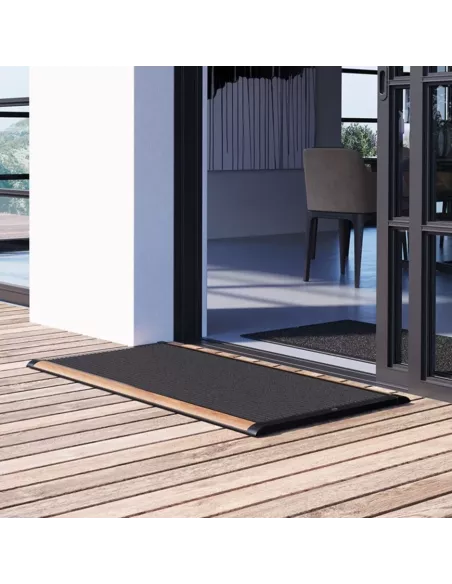 Tapis d'extérieur Luxe en aluminium et teck 120x70cm - Rizz - 4 Couleurs