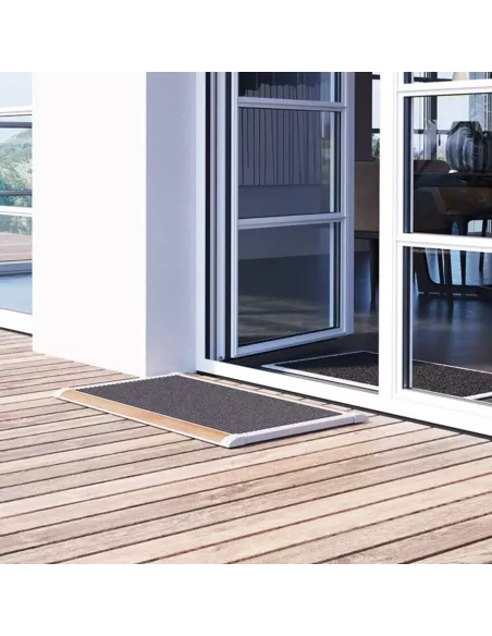 Tapis d'extérieur Luxe en aluminium et teck 90 x 60 cm - Rizz - 4 Couleurs