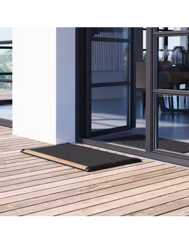 Tapis d'extérieur Luxe en aluminium et teck 90 x 60 cm - Rizz - 4 Couleurs