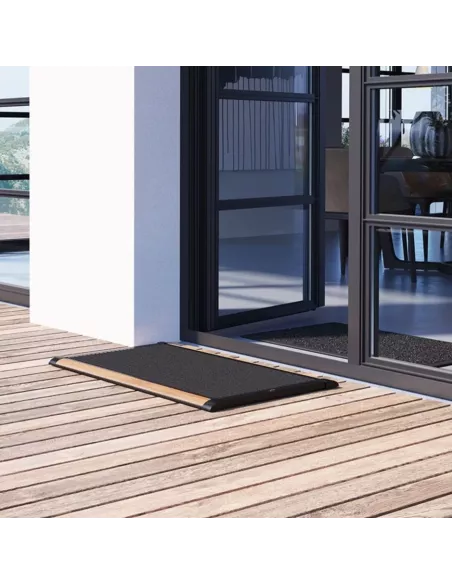 Tapis d'extérieur Luxe en aluminium et teck 90 x 60 cm - Rizz - 4 Couleurs