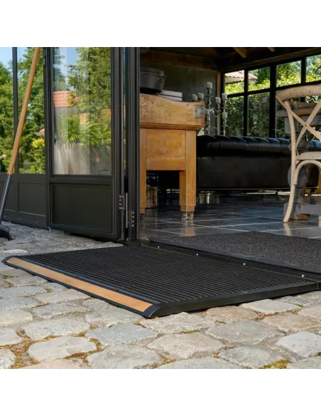 Tapis d'extérieur Luxe en aluminium et teck 175 x 70 cm - Rizz - 4 Couleurs