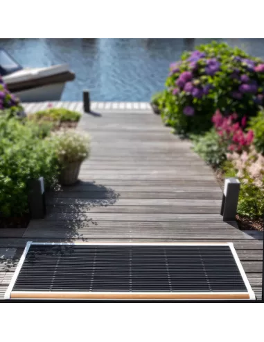 Tapis d'extérieur Luxe en aluminium et teck 175 x 70 cm - Rizz - 4 Couleurs