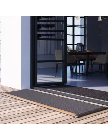 Tapis d'extérieur Luxe en aluminium et teck 175 x 70 cm - Rizz - 4 Couleurs