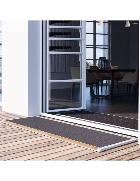 Tapis d'extérieur Luxe en aluminium et teck 175 x 70 cm - Rizz - 4 Couleurs